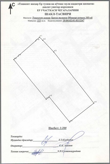 Продается участок 3,3 сотки  - ориентир мечеть Ислом Ота