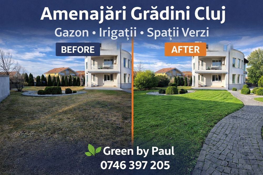 Amenajări grădini Cluj , Intretinere spații verzi, sisteme irigatii