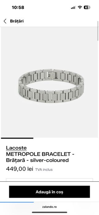 Bratara LACOSTE barbati, nou nouta, cu toate accesoriile