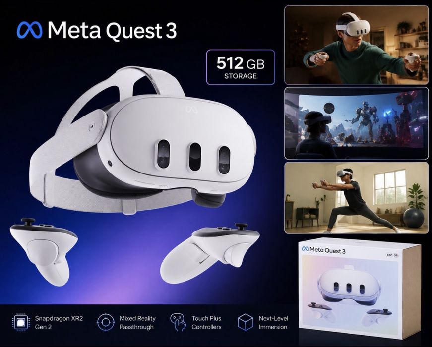 Новый. Meta quest 3. 512 gb. 4K. Original.