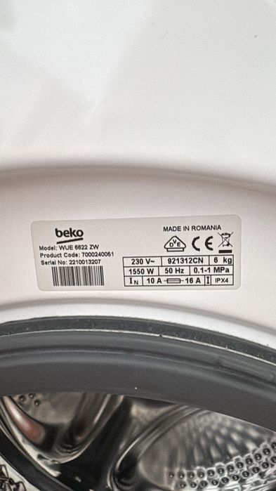Пералня Beko wue 6622 zw- 6 кг 1200 об. мин.