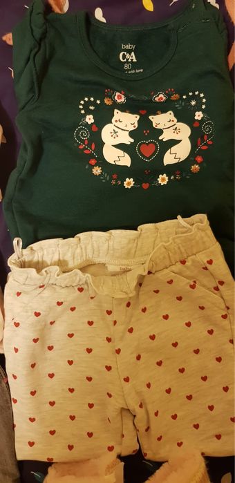 Lot haine groase fetita nr.74-80