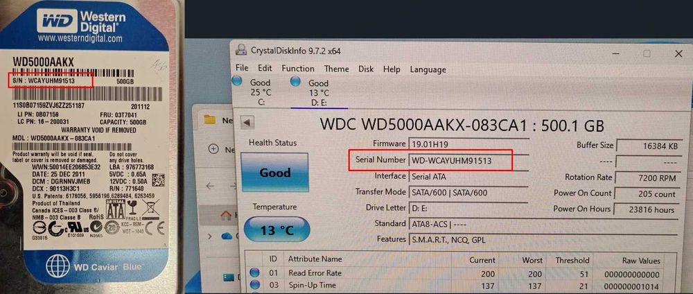 HDD 500GB WD Caviar Blue 3.5” SATA III