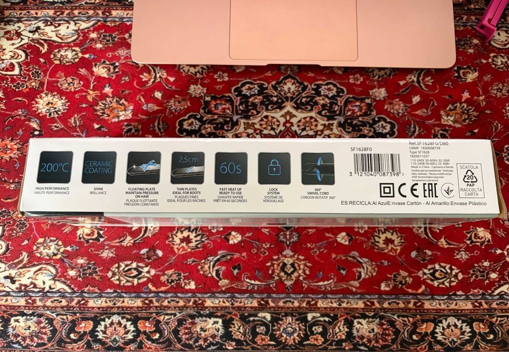 Placa de păr Rowenta Easyliss Pure Collection sigilată, cu garanție