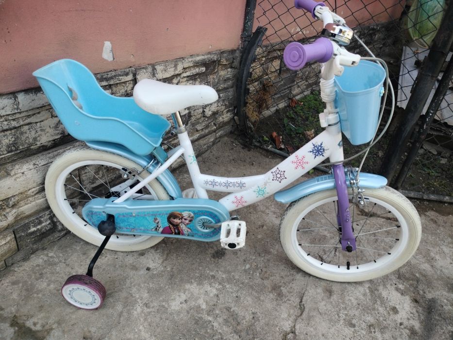 Bicicleta fetițe cu Ana și Elsa