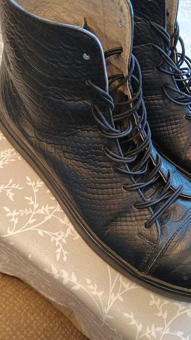 Дамски боти PULT от змийска естествена кожа