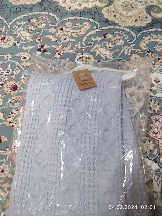 Плед вязаный одеяло детское