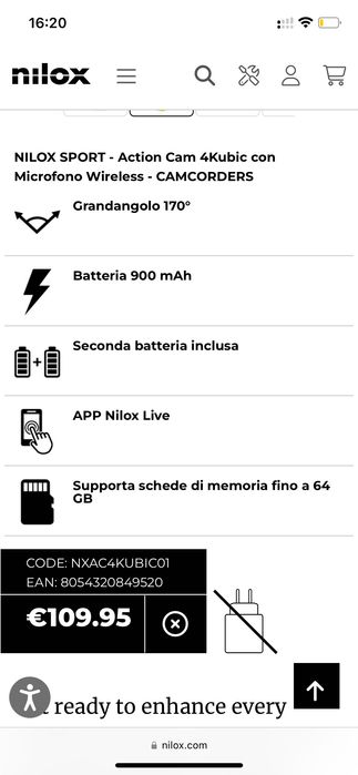экшн-камера Nilox 4kbic