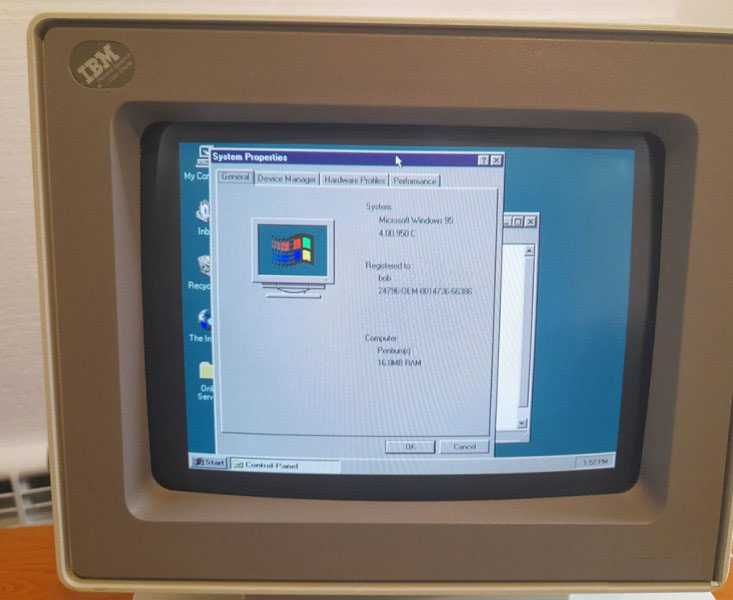 Продавам ретро компютър IBM330-75 Pentium 75MHz Socket 5