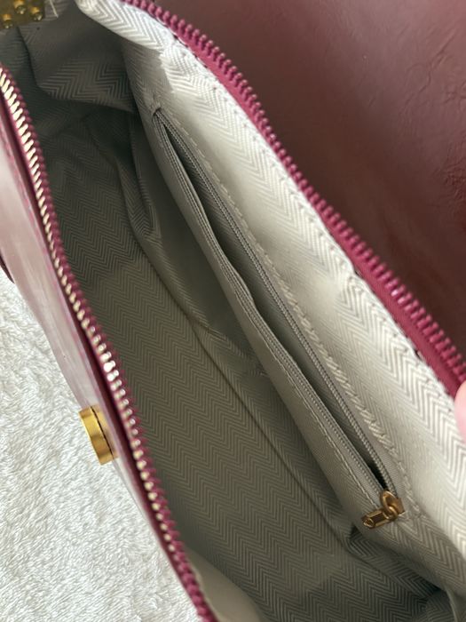 Сумка багет, бордового цвета