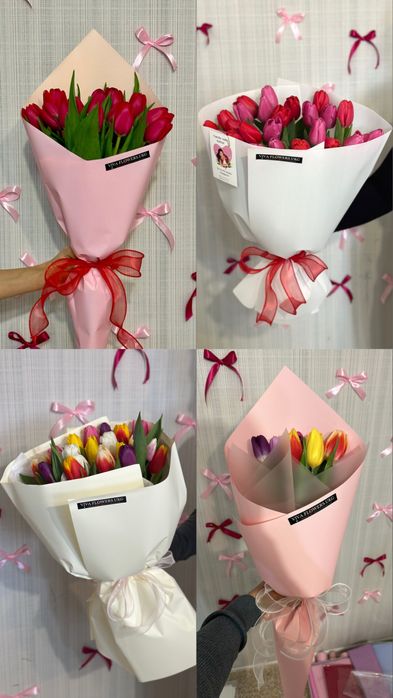 Тюльпаны 8 марта букеты из тюльпанов