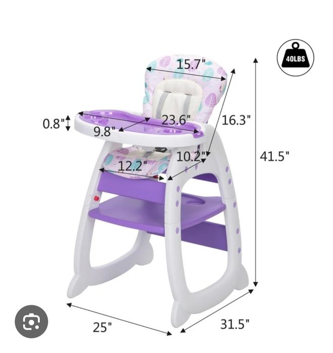 Детский стульчик для кормления трансформер