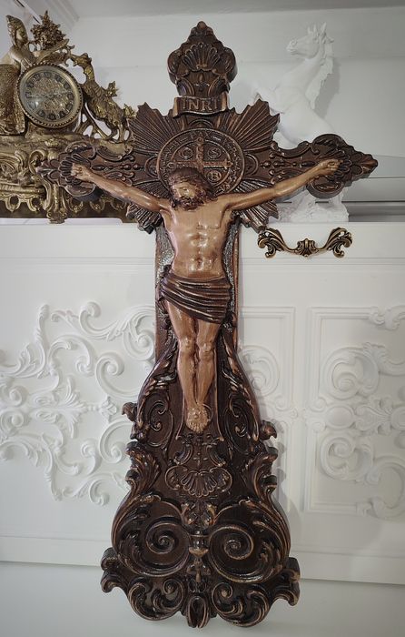 Sculptură , crucifix , lemn de Tei 750mm