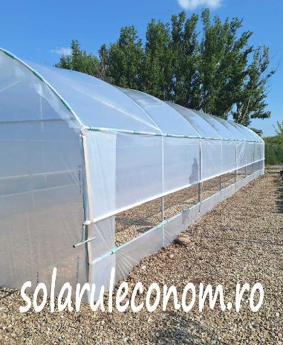 Solarii (sere) cu aerisiri laterale, pe toată lungimea pereților