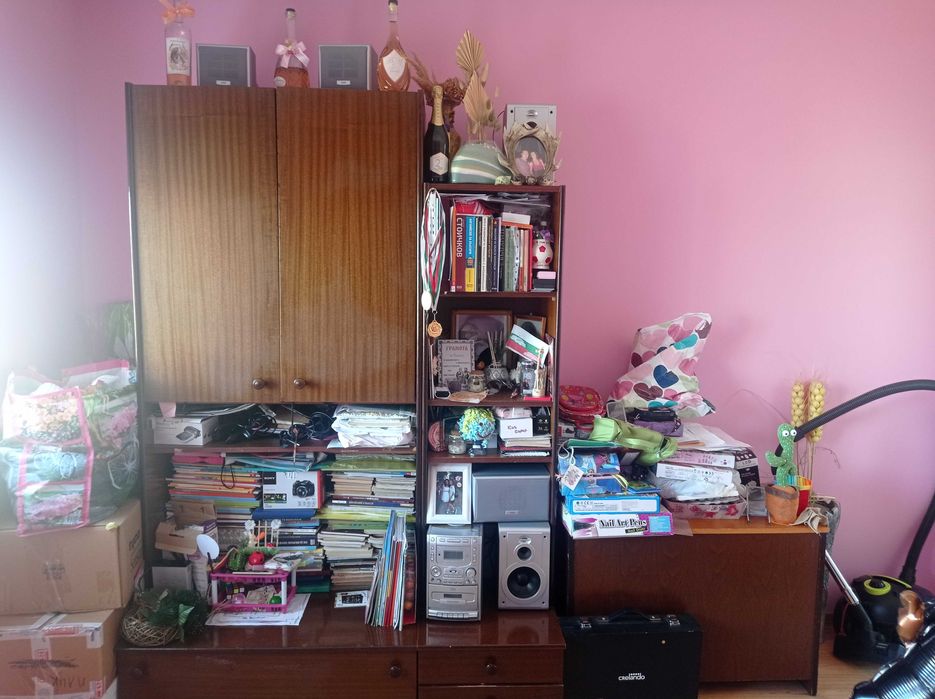 Гардероб двукрилен,шкаф,ракла и част от секция.Цена 260лв. Всичко .