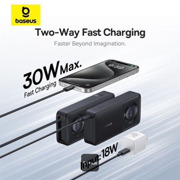 Baseus Free2Pull 20000mAh/65W Power Bank–мощност и удобство навсякъдe