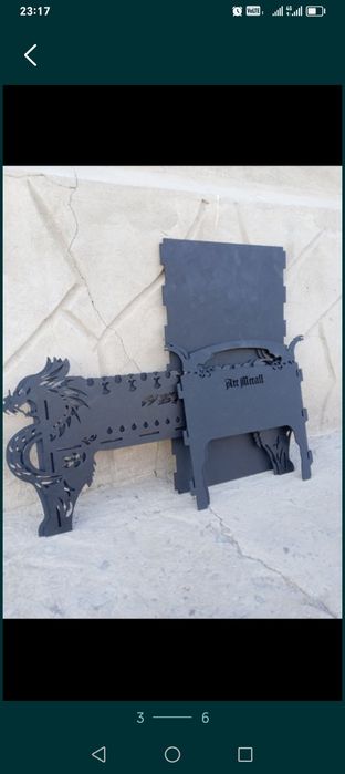 Мангал разборный с кочергой.