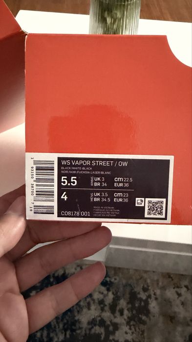 Nike x Off-White Vapor Street Black Laser Fuchsia Mărimea 36