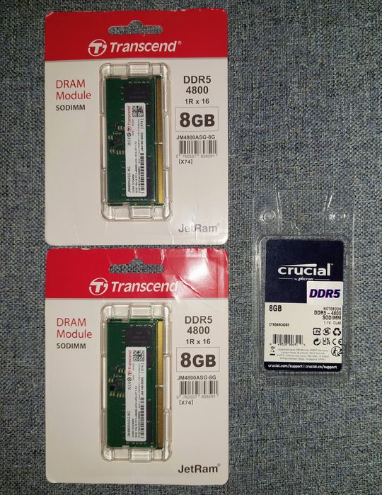 Memorie laptop Transcend 8GB DDR5 4800MHz JM4800ASG-8G