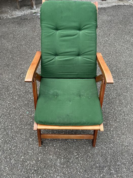 Scaun lemn pliabil tip sezlong