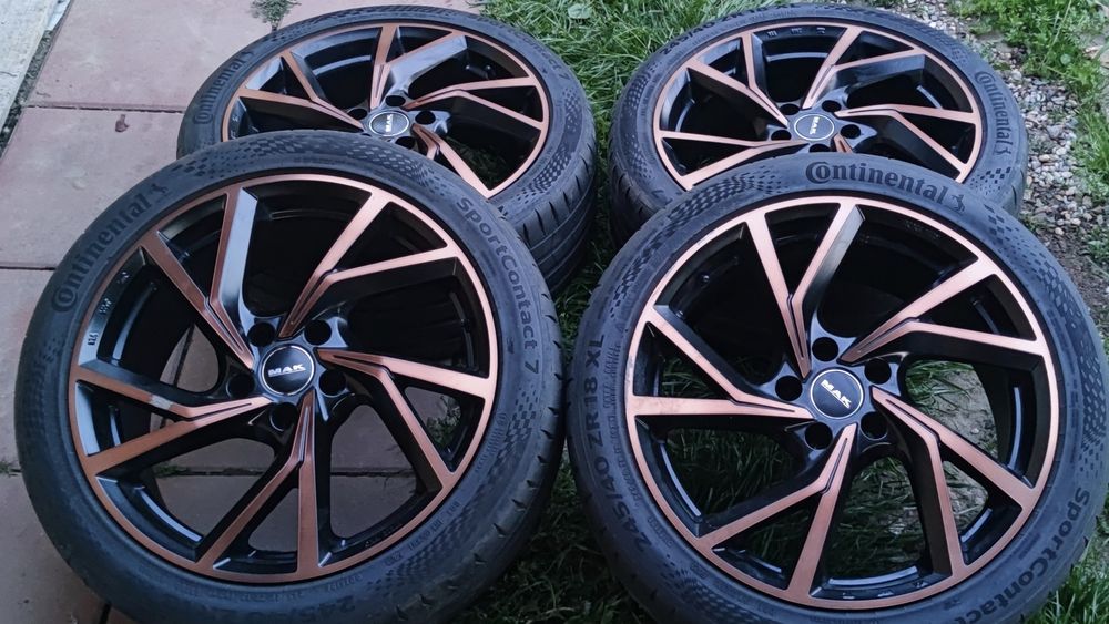 Jante aliaj R18 5x112 + anvelope Continental –  VW Passat , Audi A4 , A6