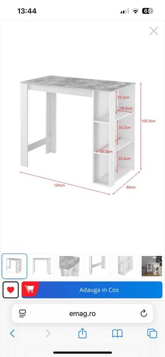 1xMasa + 2xScaune BAR (noi!)