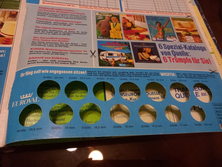 Списание Quelle.