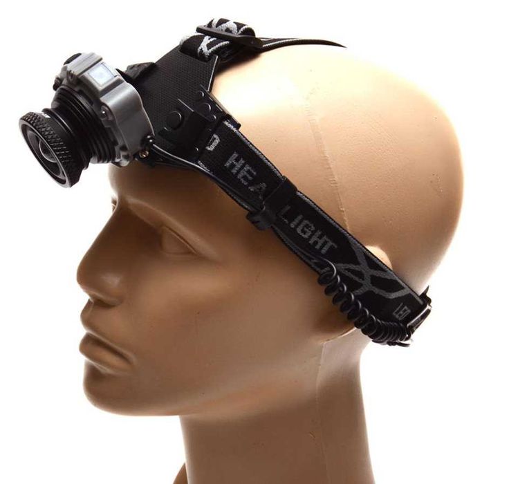 Мощен метален челник с фотоклетка, фокус до 200м и 12ч време на работа