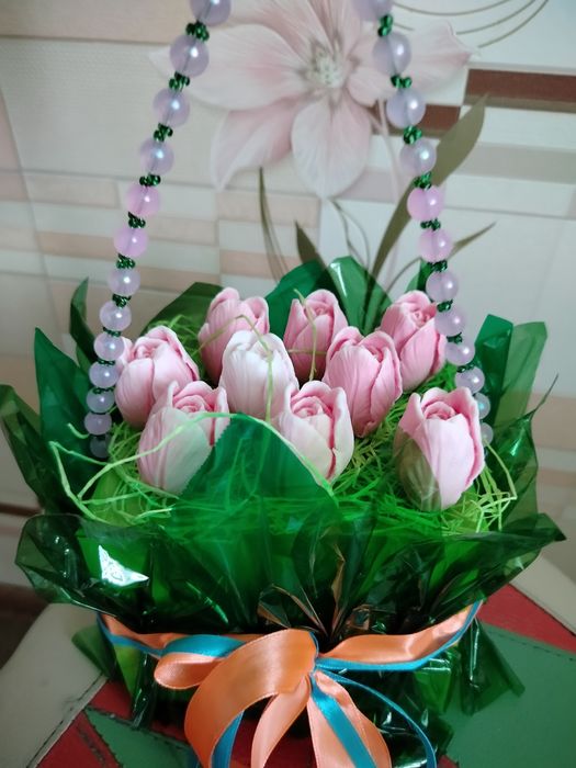 Букет мыльных тюльпанов