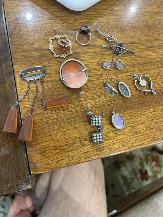 Украшения серебро . 875/916 серьги , броши , кольца
