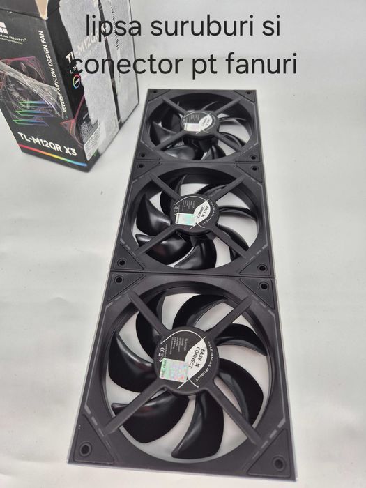 Set 3 Ventilatoare Thermalright TL-M12QR X3 Black (Reverse) Incomplet