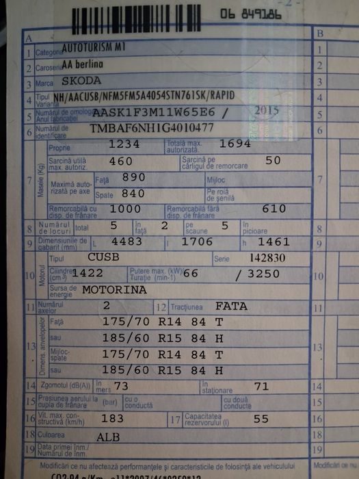 Skoda Rapid 1422 diesel