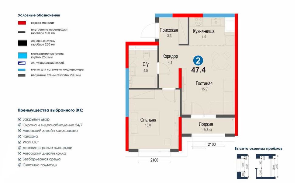 ПЗ 133 миллион 20%, 2 комнатная квартира, возле метро [DM]