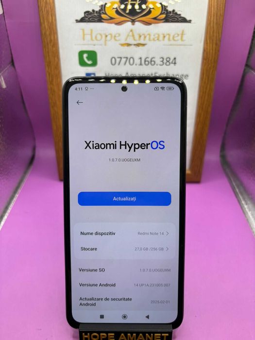 HOPE AMANET P2-Redmi note 14 256 GB/8 RAM