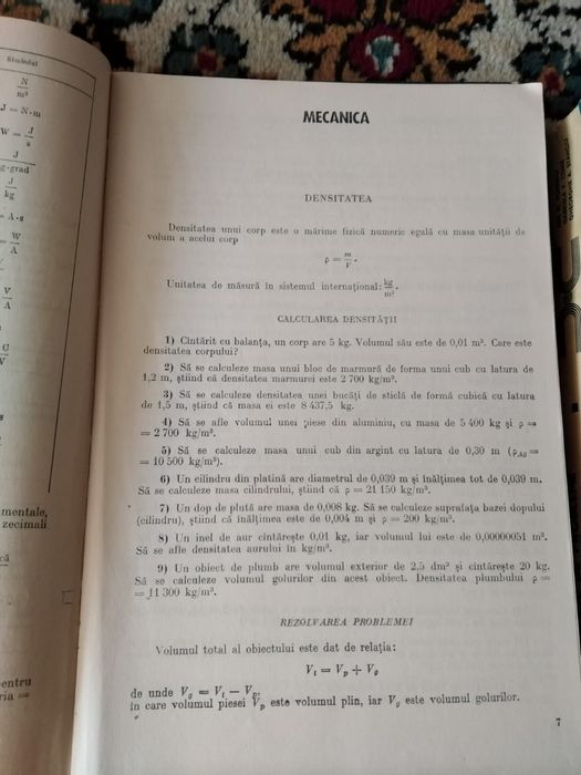 Cărți vechi de exerciții și teorie matematică și fizică