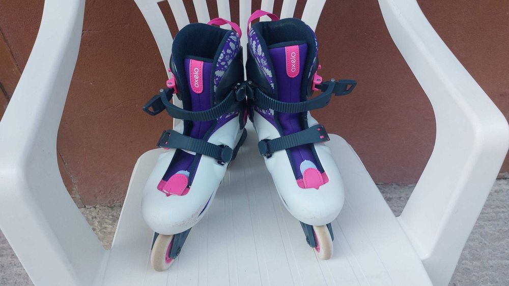 Детски ролери  розово/лилави Play 5 Oxelo размер 34/36