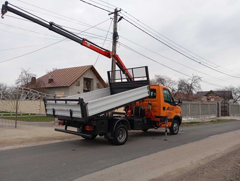 Iveco daily 35C15 cu macara si bascula