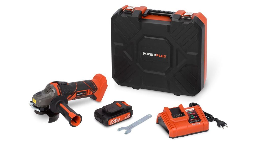 Акция!Акумулаторен ъглошлайф POWDP3515 20V 115мм! Стара цена 283.65лв