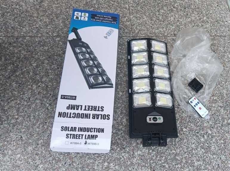 LED соларна улична лампа със сензор за движение и здрач, 1600 W