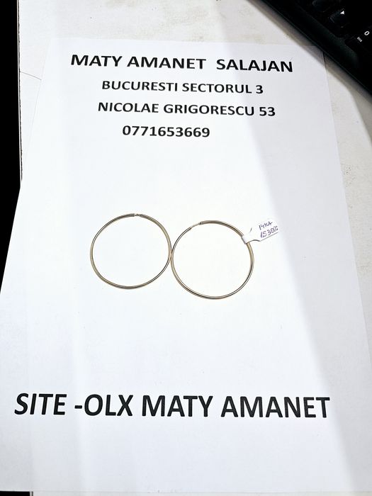 Vand cercei din aur 14 k 3.18 g cod 432