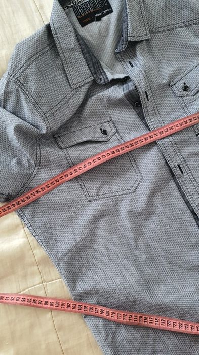 Angelo Litrico C&A L XL cămașă bărbați gri urban district premium denim casual smart  bumbac