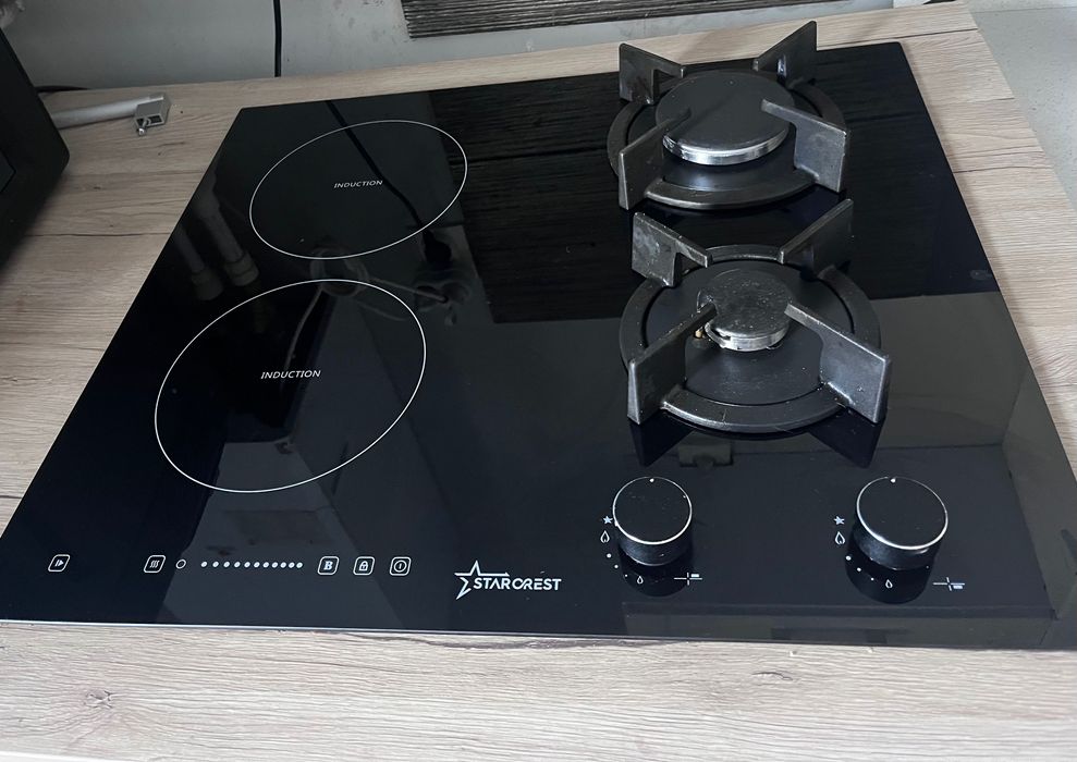 Plita incorporabila STARCREST mixta, 2 zone gaz, 2 zone inductie