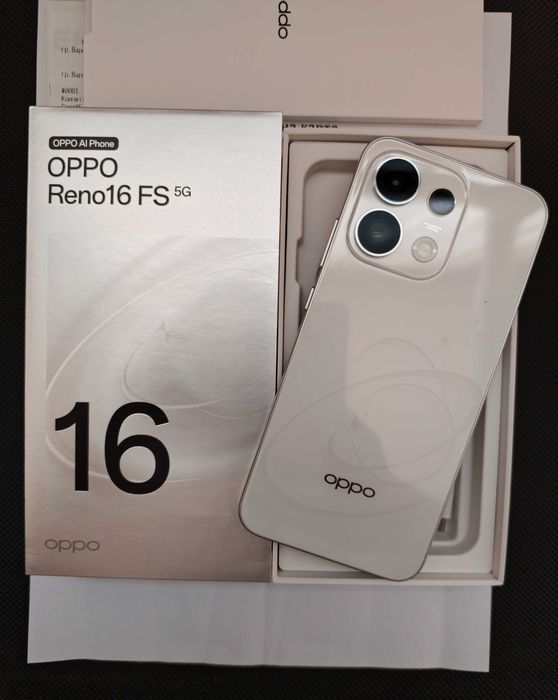 НОВ OPPO Reno16 FS 5G 512GB – Пълен комплект с 24 месеца гаранция и касова бележка