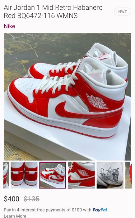 NIKE AIR Jordan 1 MID RETRO .Номер 37.5