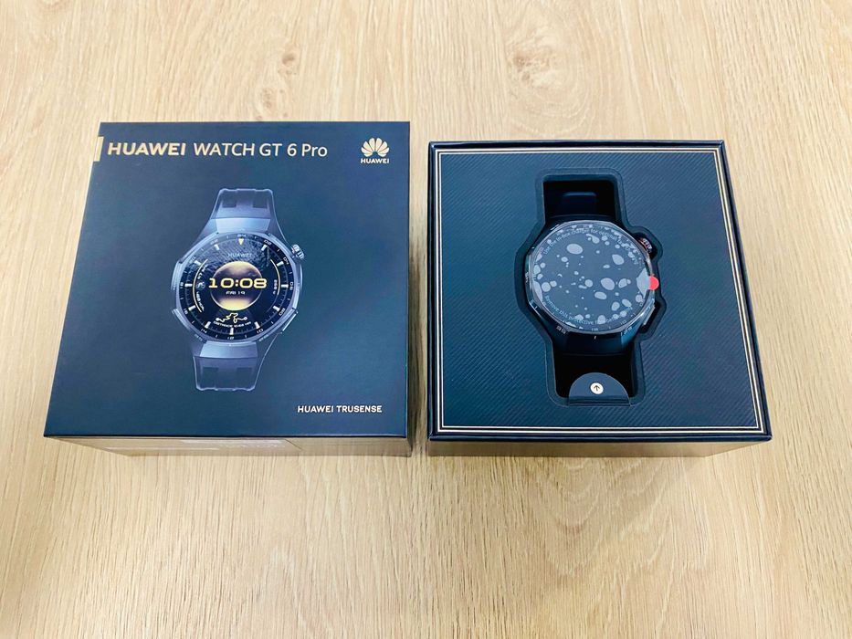 НОВ !!! Huawei Watch GT 6 Pro, 46mm, Black Titanium Case, Black Strap