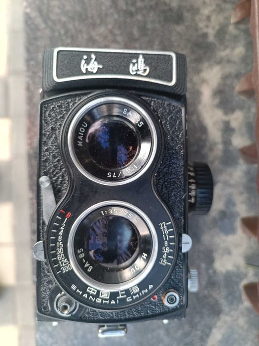 Aparat foto colecție TLR Seagull 4B-1 cu  Haiou 75mm f35