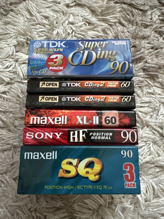 10 casete audio sigilate TDK Maxell Sony
