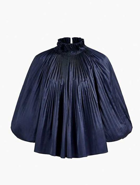 Риза плисе с обемен ръкав