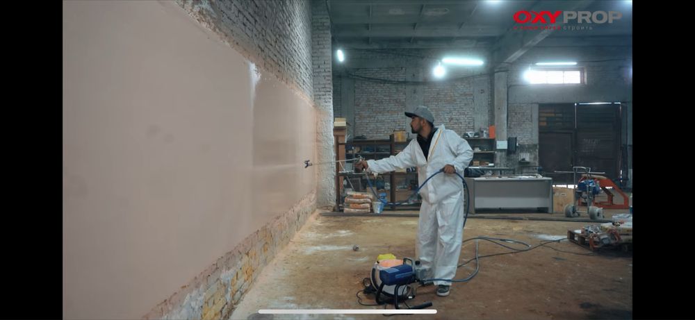 Аренда краскопульт, шпаклевка, левкас