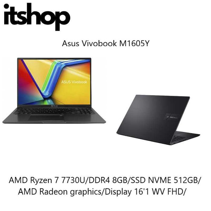 Asus Vivobook M1605Y R7 7730U/DDR4 8GB/SSD NVME 512GB/Display 16 IPS